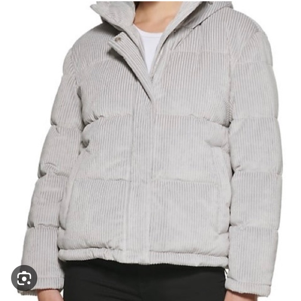 Grey Corduroy Kenneth Cole Puffer